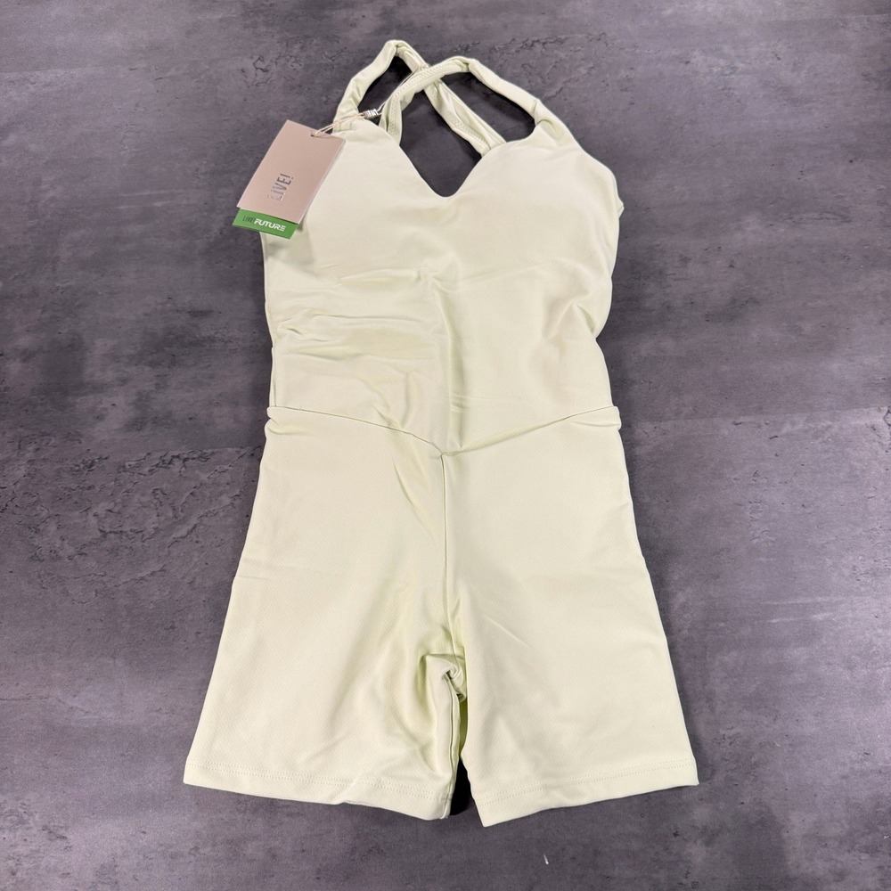 LIVE! Activewear Bodysuit Romper Womens S Odysuit Tex Green Gym Yoga $128
